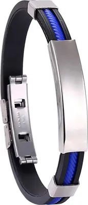 Zdjęcie produktu dla Bransoletka OT-33377 - Niebieska męska bransoletka KP33377