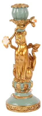 Produktbild von Kerzenhalter LuiHorse, 25,5 cm, Gold, Polyresin