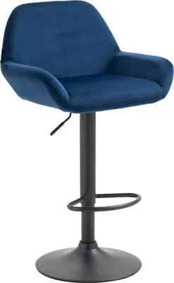 Produktbild von Barhocker Braga Samt schwarz blau