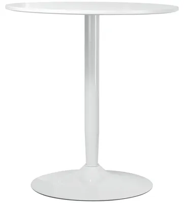 Produktbild von Esstisch fš¹r 2 Personen, runde Tischplatte, Stahlfu?, wei?, 70 x 70 x 75 cm