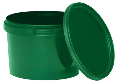 Image de BenBow Seau avec couvercle 0,5L x1 Vert - qualité alimentaire, stable, hermétique, anti-fuite, inodore - seau en plastique avec anse - vide