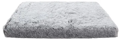 Image de Lit pour chien en peluche, housse amovible, gris clair, taille S