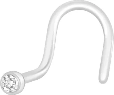 Produktbild von Nasenpiercing, Nasenstecker PMFK Nasenstecker Spirale KRISTALL - flexibel