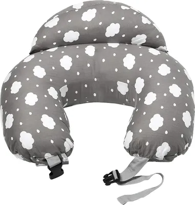 Produktbild von Stillkissen für Mama & Baby, verstellbarer Gurt, abnehmbarer Baumwollbezug, ergonomisch, maschinenwaschbar
