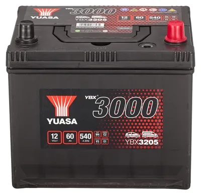 Produktbild von YUASA YBX3000 Starterbatterie 12V 60Ah 540A/EN D23 Batterie