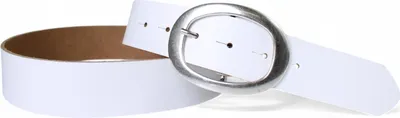 Produktbild von FRONHOFER vielseitiger Damen Jeansgürtel 4 cm ovale Gürtelschnalle silber