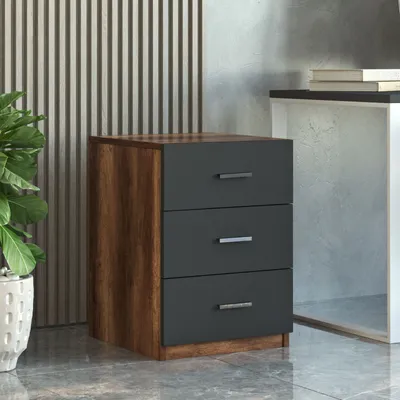 Productafbeelding van Skye Decor, Vo3-Ba, Lade, 100% melaminecoating op spaanplaat, notenfineer, 44,5 x 46,6 x 61,8 cm