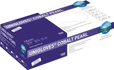 Produktbild von Unigloves COBALT PEARL Nitrilhandschuhe 8-9 Large 100 Stück/Box