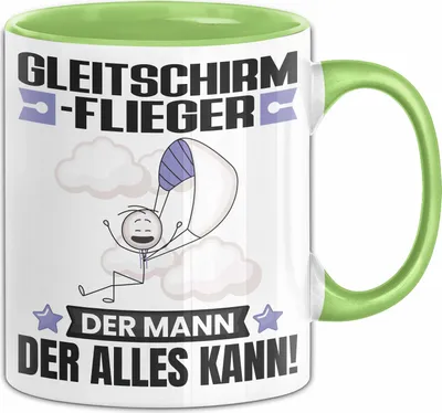 Produktbild von Gleitschirmflieger Tasse Geschenk für Gleitschirmflieger Der Mann Der Alles Kann Geschenkidee zum Geburtstag (Grün)