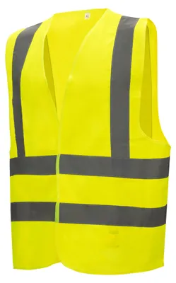 Produktbild von 10 NITRAS Warnschutzwesten | Gr. XL | neongelb | Warnweste | Arbeitsweste