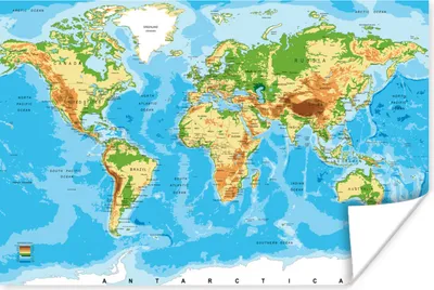 Produktbild von MuchoWow® Poster Weltkarte - Atlas - Farben - Kinder - Jungen - Mädchen 150x100 cm - Fotoposter