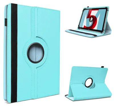 Produktbild von Tablet Hülle für AWOW P11 Tasche Schutzhülle Case 360 Grad Drehbar Klapp CoverFarbe 360 Uni:Türkis
