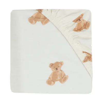 Produktbild von Jollein Jersey Teddy Bear Spannbettlaken 40 x 80 / 90 cm | Spannbettlaken & Molton
