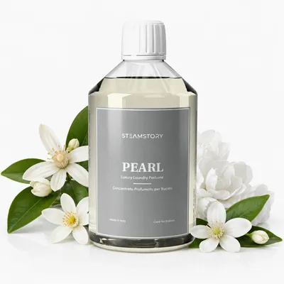 Produktbild von Steamstory Wäscheparfüm Pearl - Sanfter Duft mit Baumwollblüte und weißem Moschus - 500 ml, KI-generiertes Bild