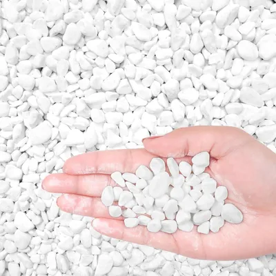 Imagen del producto de Piedras de río blancas decorativas, 1,35 kg, de 1,5 a 3 cm, para acuarios y plantas