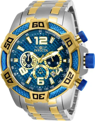 Obrázok produktu pre Invicta Pro Diver - SCUBA 25855 Pánske Hodinky - Quartz Hnutie - Nerezová Oceľ s Modrým Ciferníkom - 50 mm