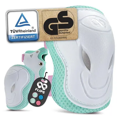 Immagine prodotto di Set di ginocchiere per bambini Inliner con GS [6pc] protezioni per bambini per skateboard, dispositivi di protezione per bambini Inliner 99FLIPS