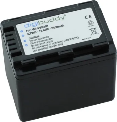 Produktbild von digibuddy Akku kompatibel zu Panasonic VW-VBK360 Li-Ion