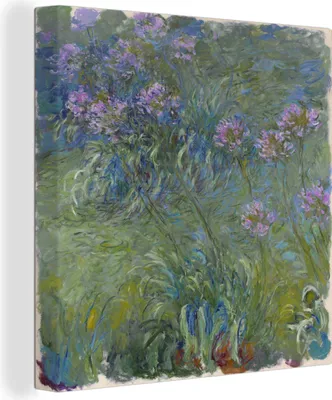 Produktbild von MuchoWow® - Leinwandbilder - Agapanthus - Gemälde von Claude Monet, Wandbild, Wanddeko Bilder Wohnzimmer, 90x90cm