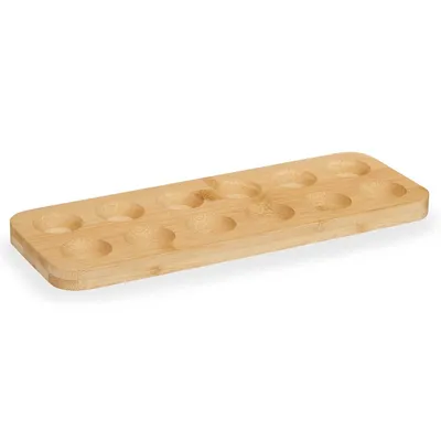 Produktbild von KINVARA | Eierständer - Eierplatte - 30 x 11 cm - Bambus - Eierbrett - für 12 Eier
