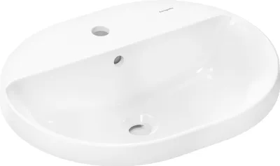 Produktbild von hansgrohe Xuniva U Einbauwaschtisch, SmartClean, mit Überlauf, 1 Hahnloch, 550x450mm, weiß, 61064450