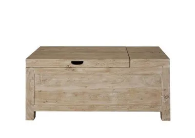 Produktbild von MASSIVMOEBEL24Weintruhe Akazie 110x56x50 white stone getüncht NATURE WHITE #34
