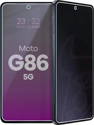 Produktbild von Hybridglas mit Privatschutzfilter für Motorola Moto G86 5G, Bizon Glass Mule Shadow, Matt