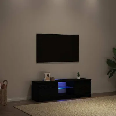 Produktbild von Möbel TV-Schrank mit LED-Leuchten Schwarz Eichen-Optik 120x30x36 cm - TV-Schränke CC4216
