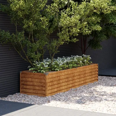 Image de Maison Exclusive - Jardinière surélevée pour jardin, 194 x 50 x 36 cm, en acier Corten