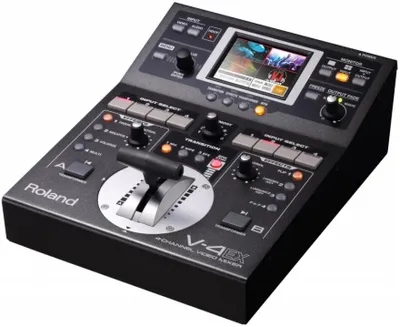 Image de Roland V-4EX, Full HD, NTSC, PAL, 640 x 480,800 x 600,1024 x 768,1280 x 1024,1366 x 768,1400 x 1050,1600 x 1200,1920 x 1200, 480i, 480p, 480i, 576i, 576p, 720p, 1080i, 1080p, 4:2:2, LCD