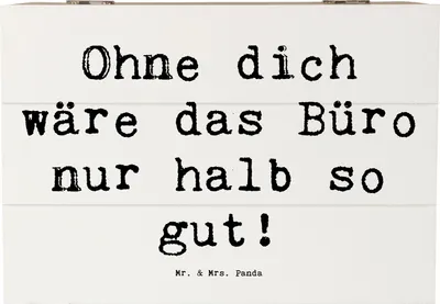 Produktbild von Mr. & Mrs. Panda Geschenkbox Spruch Sekretärin Beste 22 x 15 cm - Weiß - Geschenk, Bürohelfer Danke, Aufmerksamkeit, fotobox, Wertschätzung Büro, Kiste, Dankeschön, Box