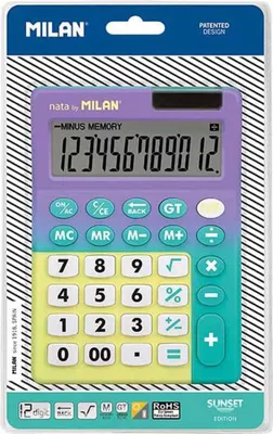Image de Milan Sunset 12 Calculatrice de poche argent argent One Size