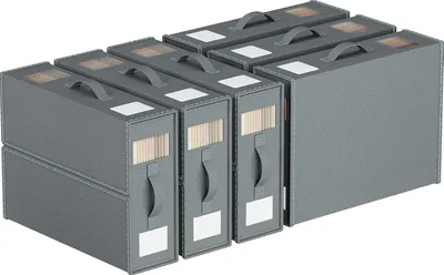 Productafbeelding van Opbergdoos voor lakens - Set van 6 - Beddenlakenorganizer en opslag - Bedding storage box - Donkergrijs