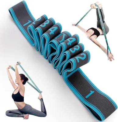 Produktbild von Yoga Band 10 Schlaufen, elastisches Dehnband für Fitness