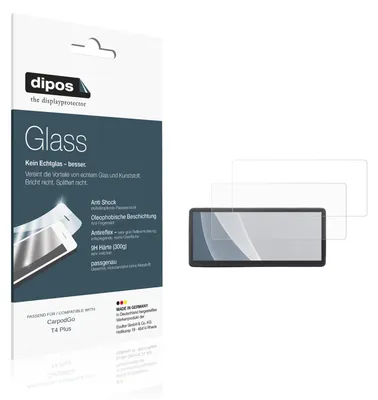 Image de 2x Protection écran pour CarpodGo T4 Plus mat Verre souple Film Protecteur 9H dipos