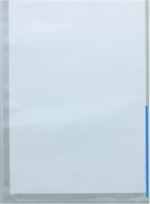 Produktbild von Sichthülle, PP, A4, farblos, Indexstreifen blau, 4250037428766