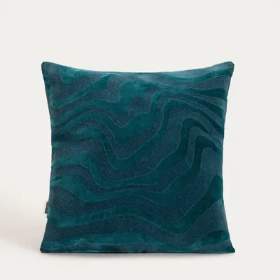 Zdjęcie produktu dla HOMLA Poszewka DARIKA aksamitna ze strukturalnym wzorem zielona 45x45cm