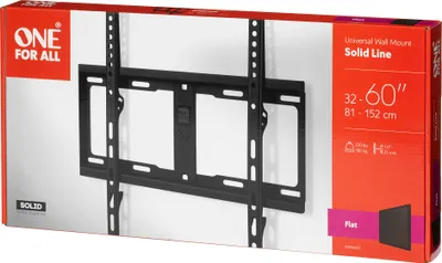 Zdjęcie produktu dla One For All Solid, 81,3 cm (32"), 165,1 cm (65"), 100 kg, 200 x 200 mm, 400 x 400 mm, Czarny