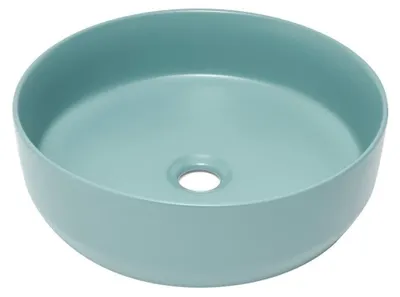 Produktbild von SAT LOFTY Waschschale Ø 39cm x 12h mit Ablaufgarnitur, grün matt