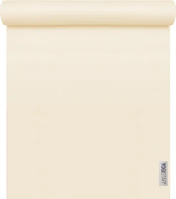 A rolled up yoga mat on a white background.