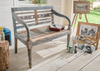 Produktbild von Sitzbank 2-sitzer aus Mahagoni 100 x 87 x 52 cm