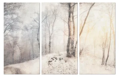 Immagine prodotto di LUMASOUL Quadri su tela 90x60 cm, Motivo invernale 1, Quadri da Parete per Soggiorno e Camera da Letto, 3 pezzi