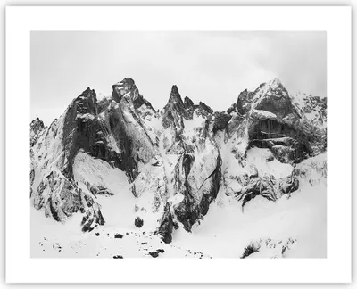 Produktbild von Poster - Poster ohne Rahmen - Alpen Schnee Monochrom - 50x40 cm - Wand Bild - Wanddeko - Wandbilder - Kunstposter - Wandposter - Bilder - Kunstdruck - Wanddekoration - Wandbild - P2XAA50x40-4405