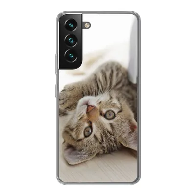 Produktbild von MuchoWow® Handyhülle Schutzhülle Hülle für Samsung Galaxy S22 Kätzchen - Sonne - Braun - Mädchen - Kinder - Jungen - Kind Silikon Softcase Handy Hülle - Mobiltelefonhülle