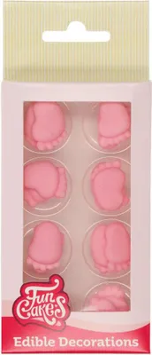 Produktbild von FunCakes Zucker Dekorationen Baby Füße Rosa Set (16 Teile)