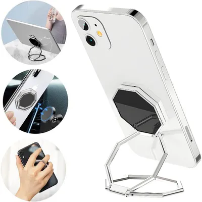 Image de Coque pour Xiaomi Redmi Note 15 Pro 5G, Antichoc Transparent avec Support Noir Réglable