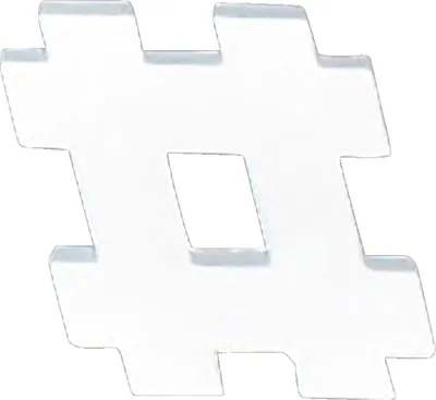 Produktbild von Décopatch 5x Weißes Pappmaché, Zeichen #, 1,5x12,5x12 cm - Weiß AC788C