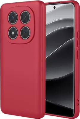 Immagine prodotto di Custodia per Xiaomi Redmi Note 14 Pro Plus - Cover posteriore in silicone Phonesta Soft Silk - Rosso