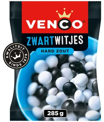 Image de Venco Zwartwitjes, sel gros, 285 g
