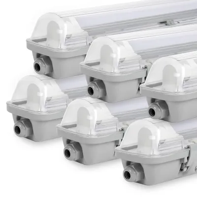 Immagine prodotto di Set di 20 lampade LED T8 per ambienti umidi, grado di protezione IP65, 24 W, 150 cm, monofiammante, luce bianca fredda 6500 K, lampade a LED per cantine, garage e officine